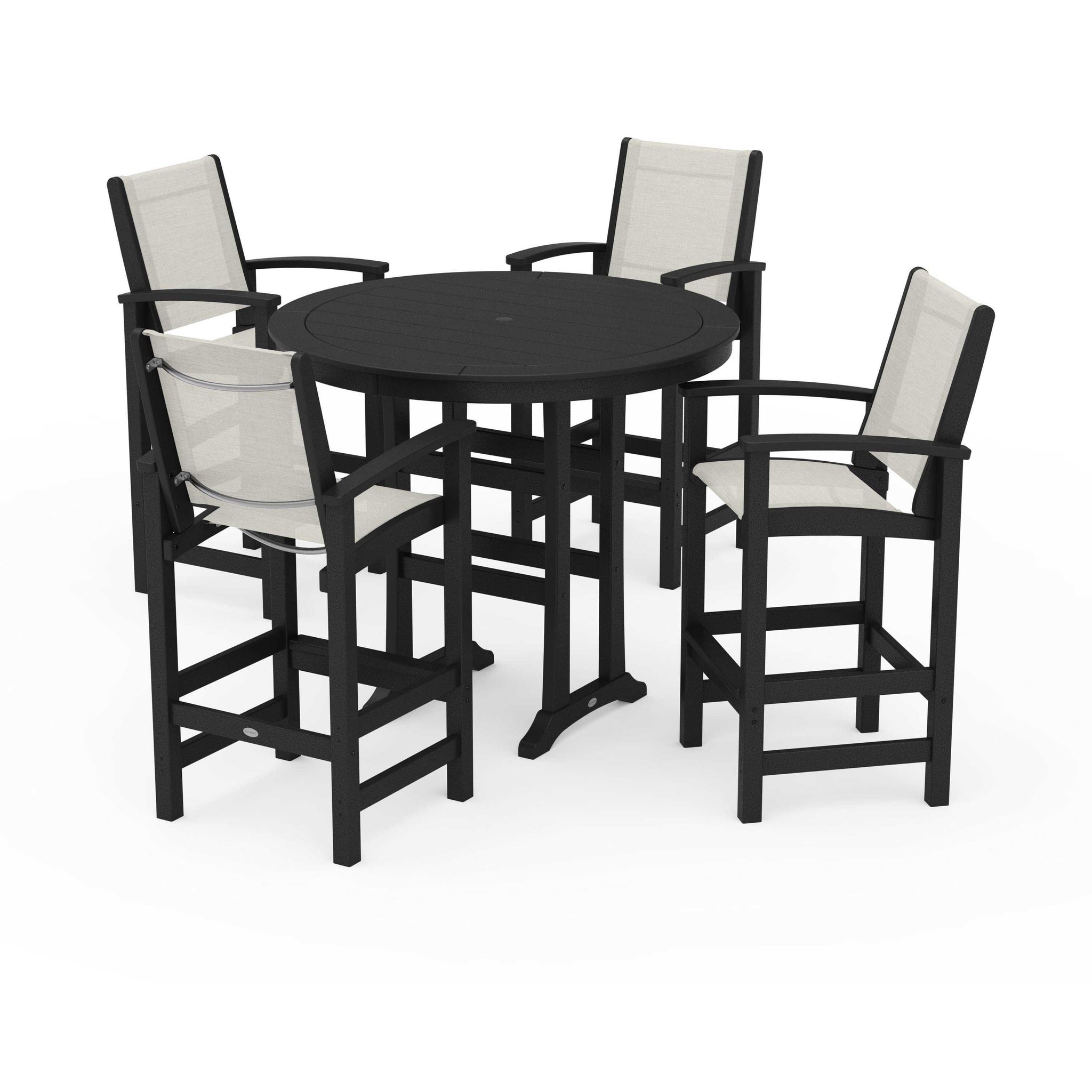 Coastal 5-Piece Nautical Trestle Bar Set