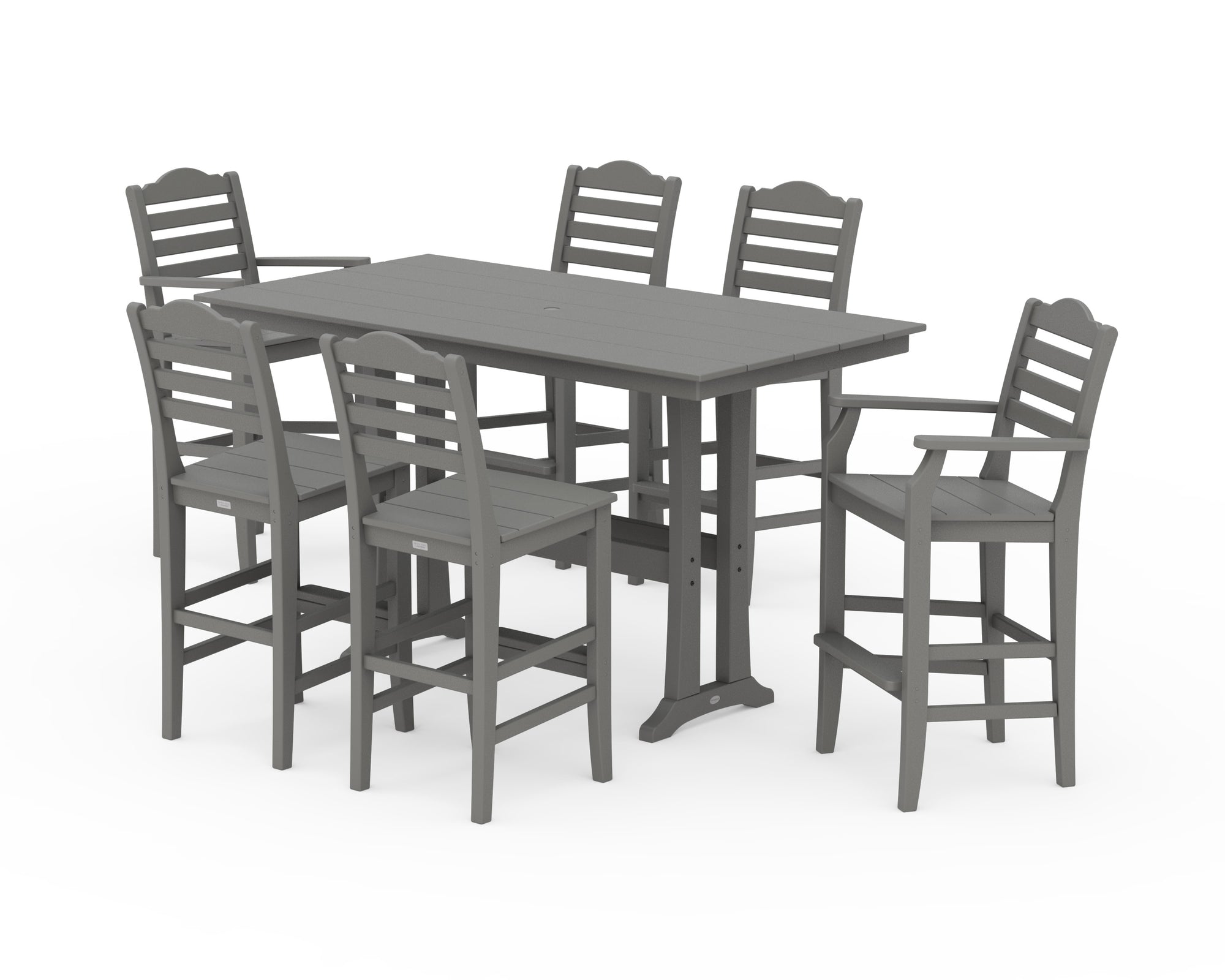 Savannah 7-Piece Farmhouse Bar Set with Trestle Legs