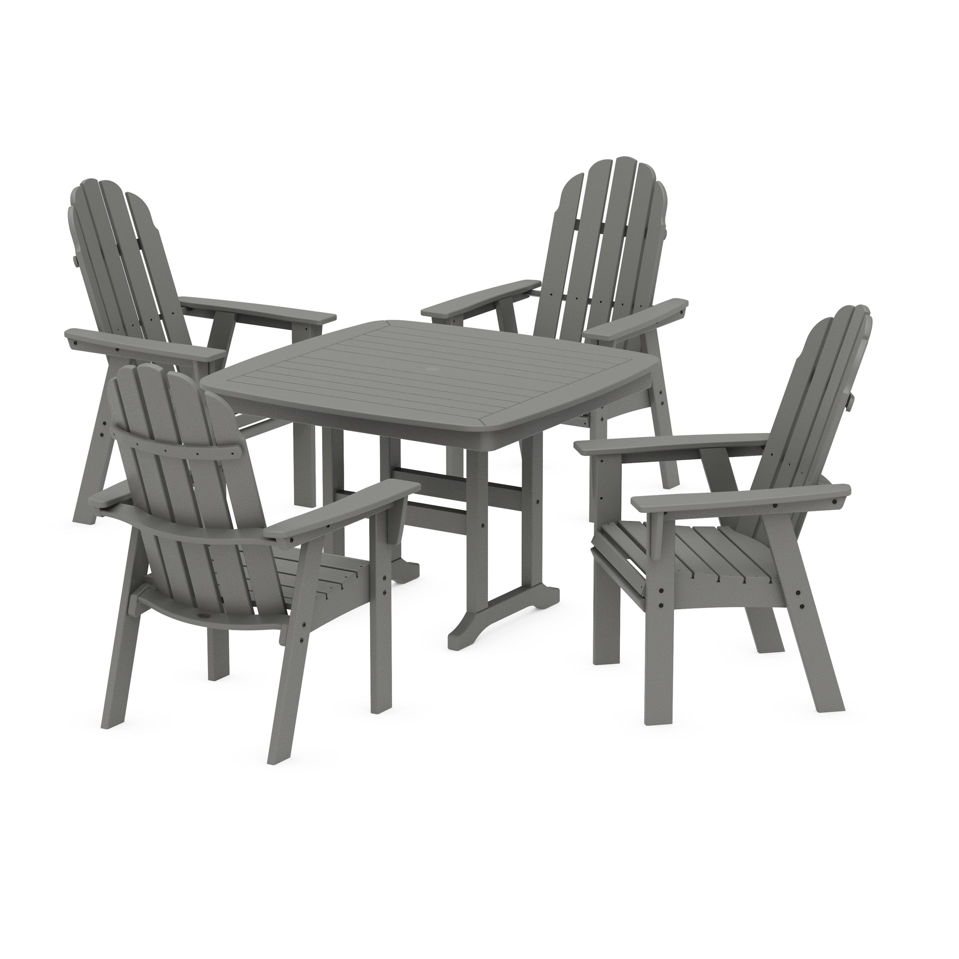 Vineyard Curveback Adirondack 5 Piece Dining Set