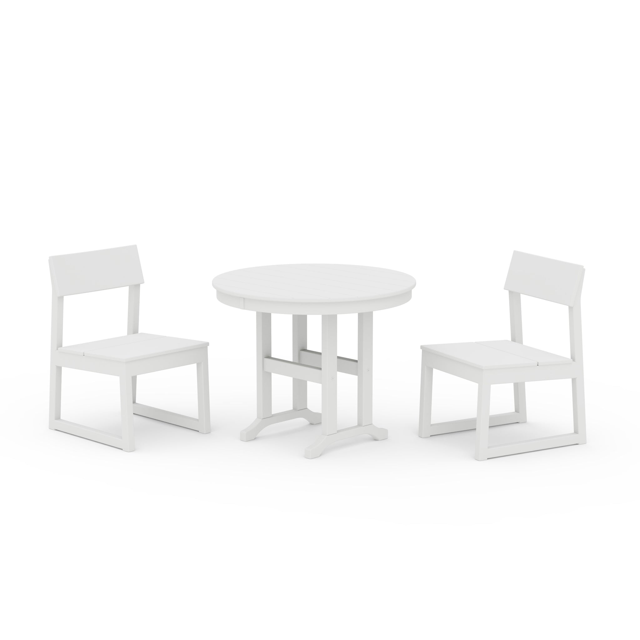 EDGE Side Chair 3-Piece Round Dining Set