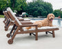 Vineyard Chaise with Arms and Wheels