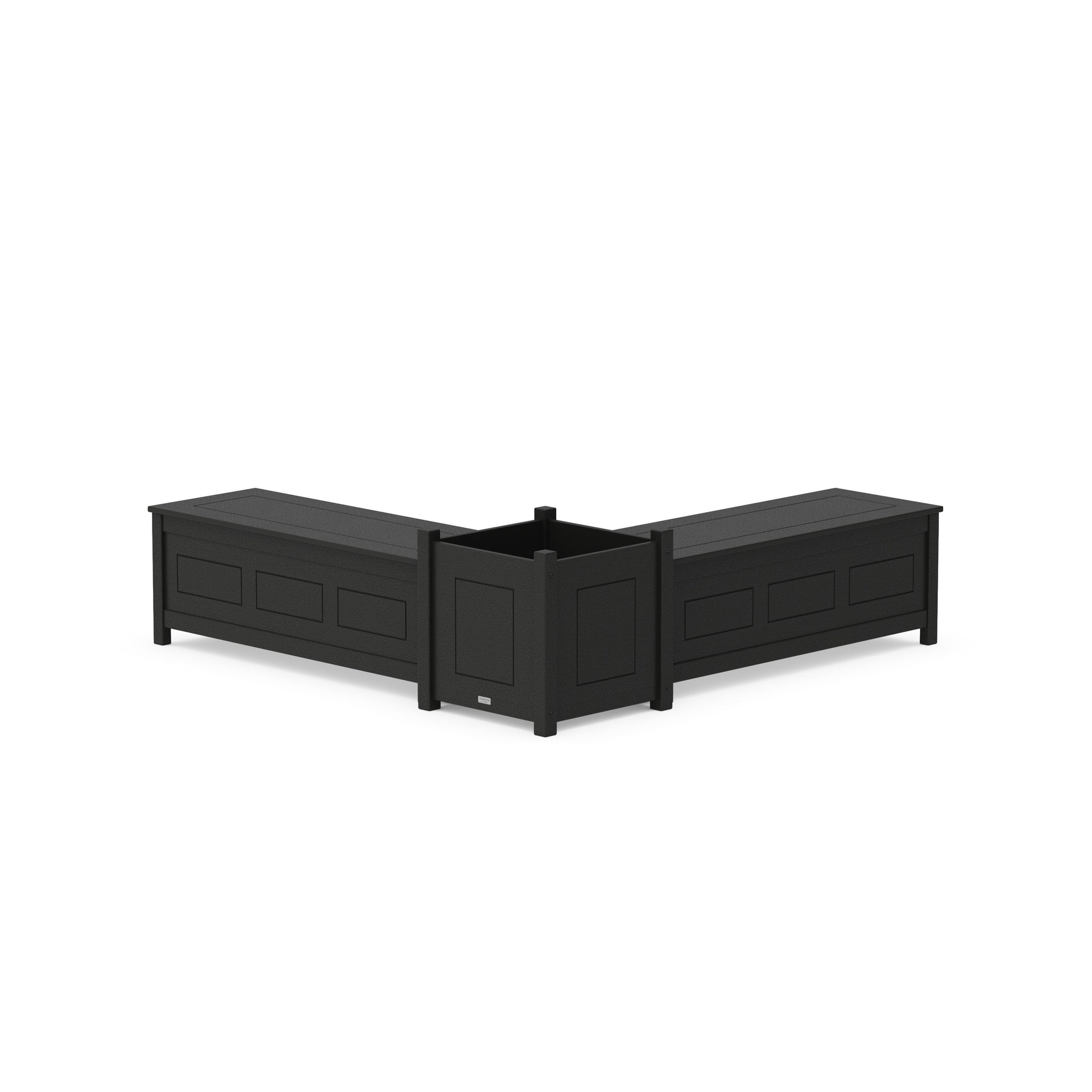 48" Country Living L- Shaped Planter Storage Bench Set- Large
