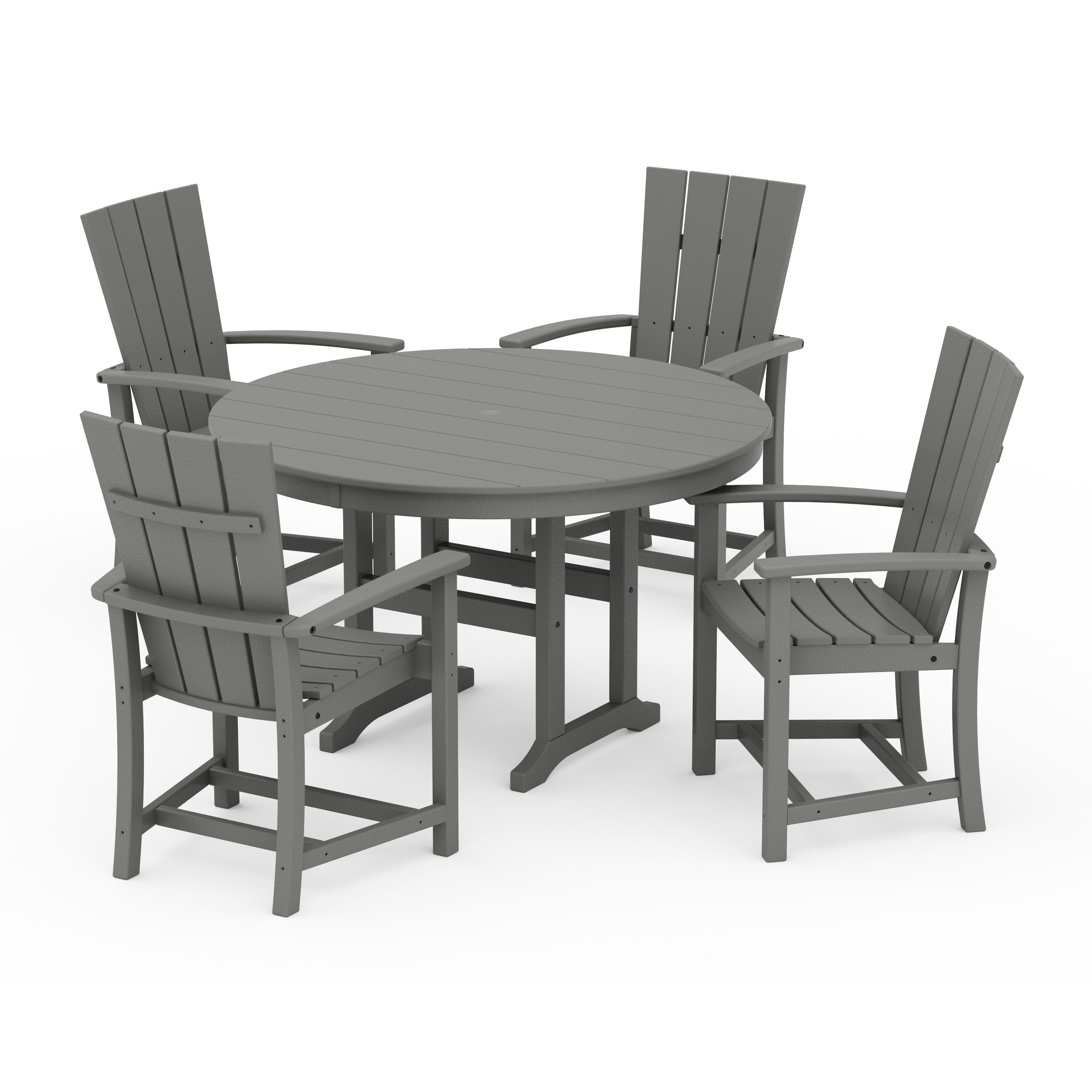 Quattro 5-Piece Round Farmhouse Dining Set