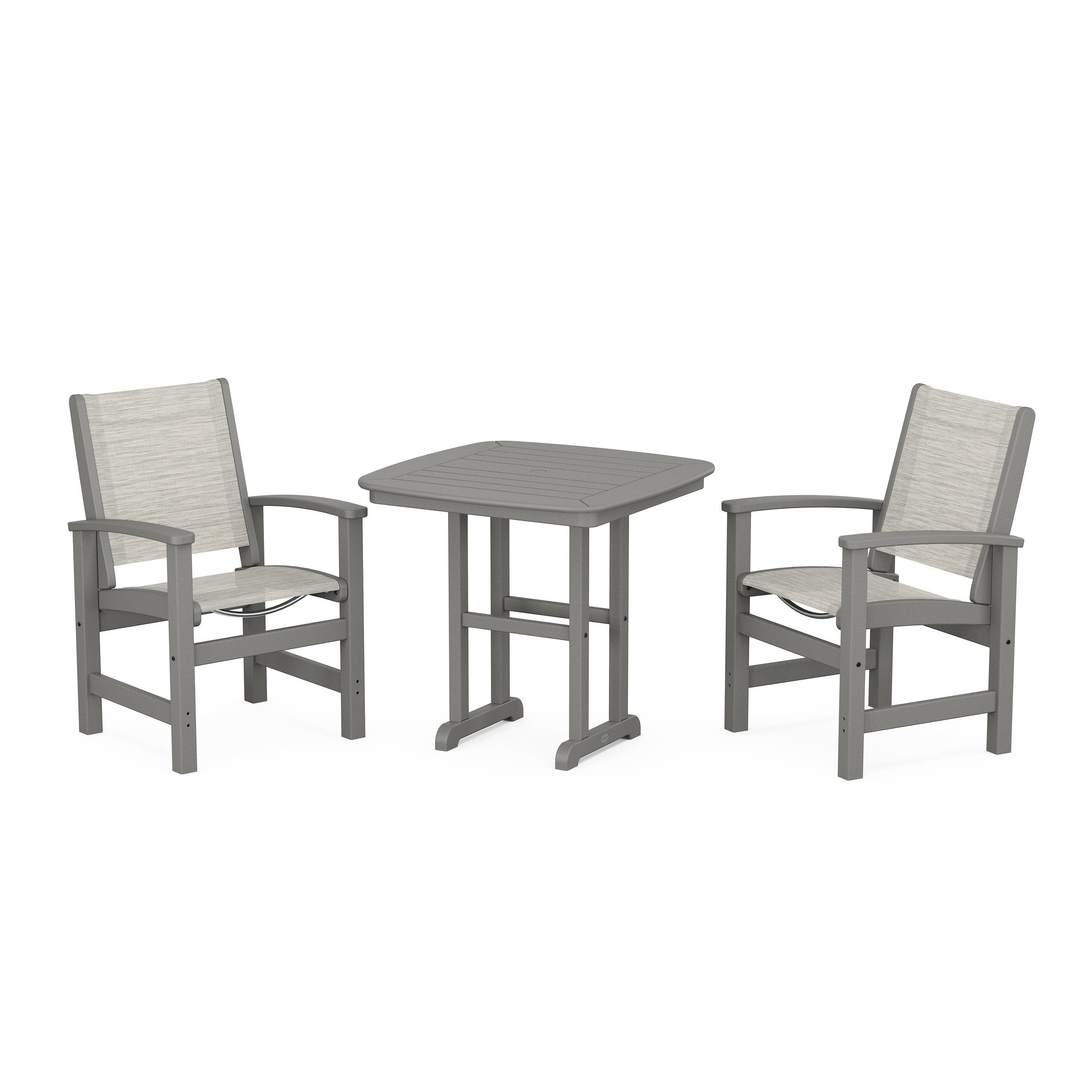 POLYWOOD Coastal Folding Bistro Dining Set
