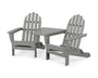 Classic Folding Adirondacks with Angled Connecting Table