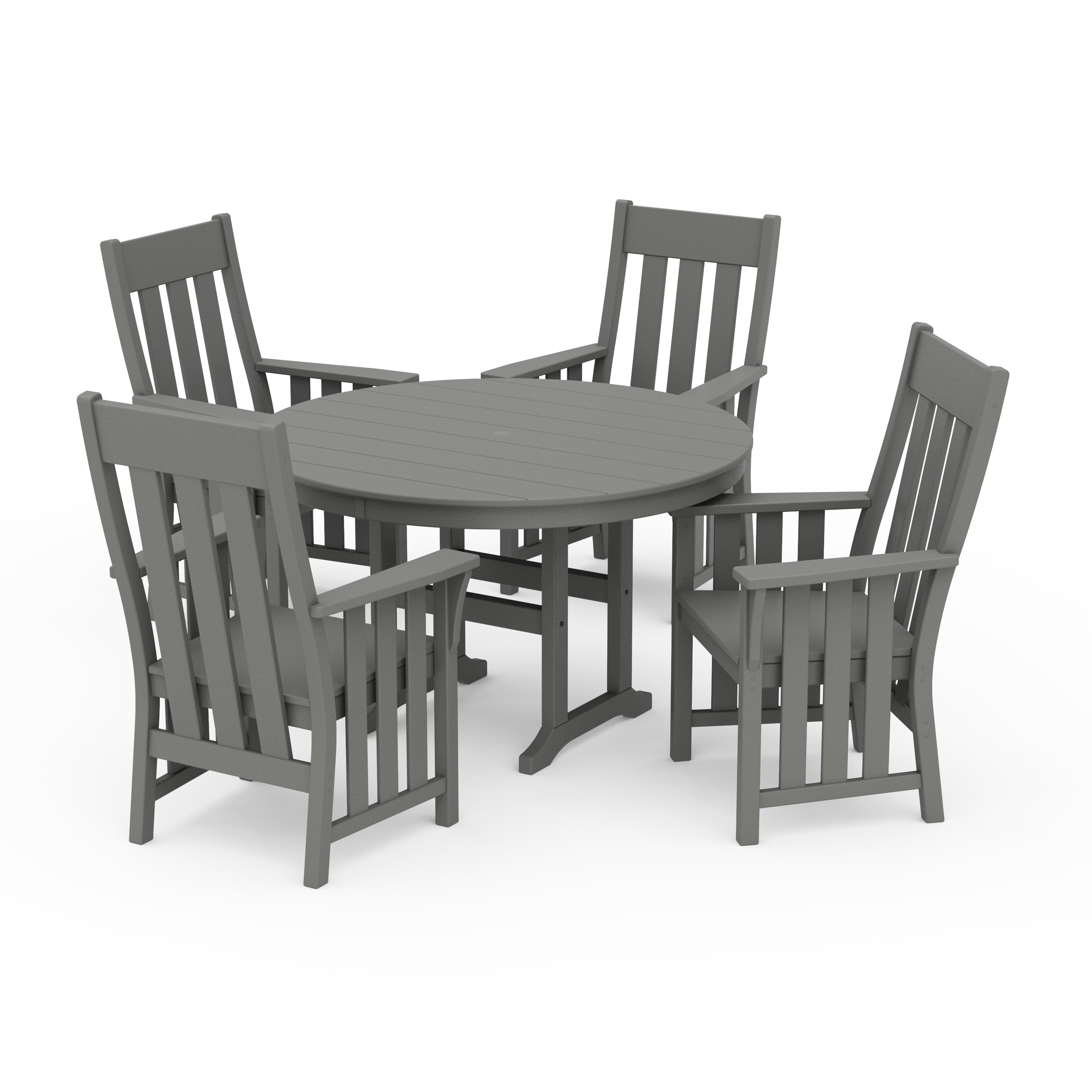 Acadia 5-Piece Round Farmhouse Dining Set