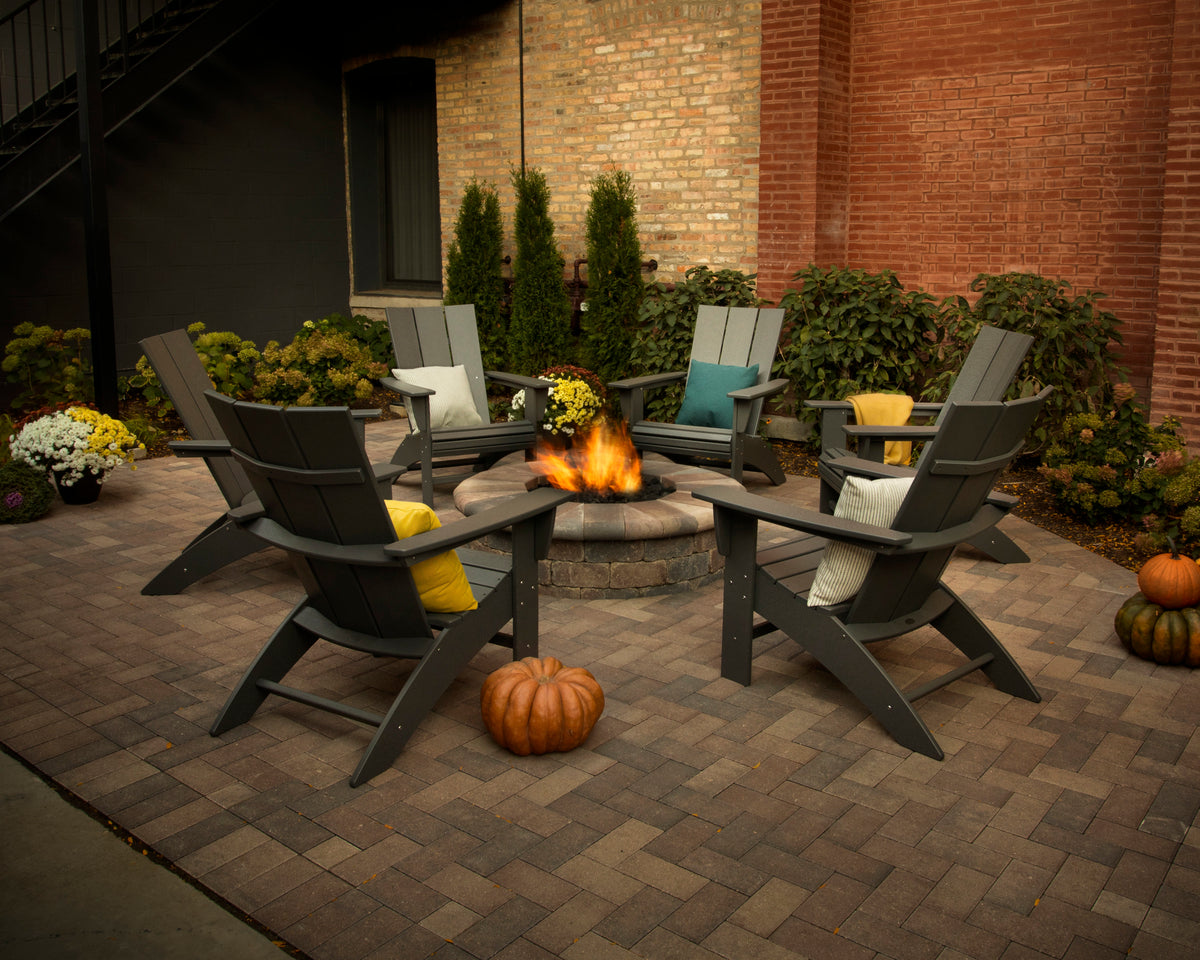 POLYWOOD Modern Curveback Adirondack Chair (AD620)