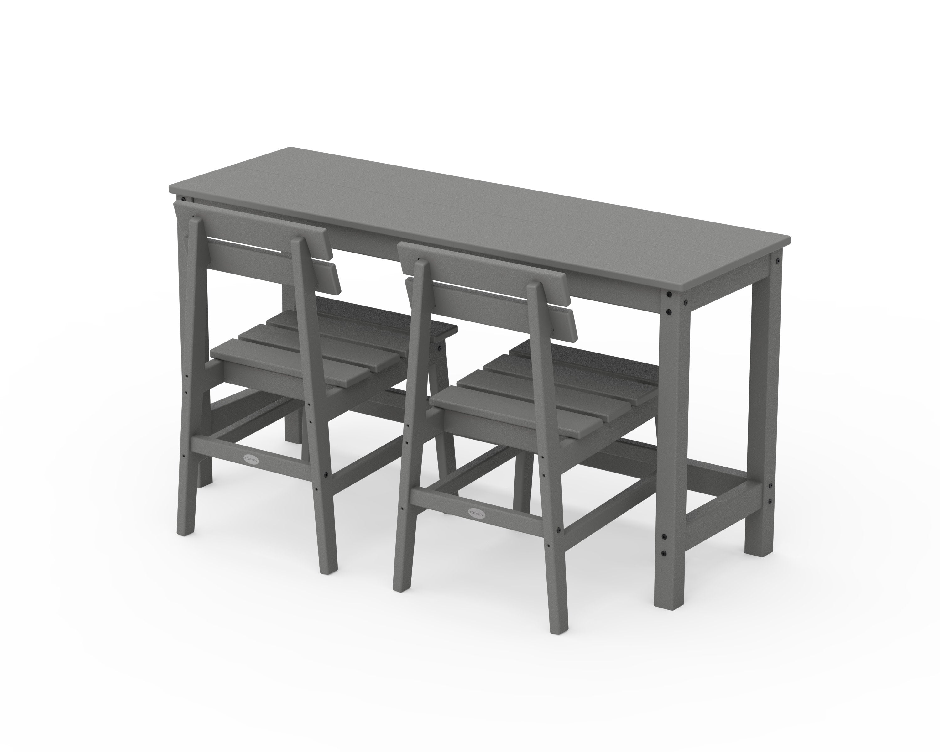 Modern Studio Plaza Lowback Bar Chair 3-Piece Balcony Set - Thumbnail 3