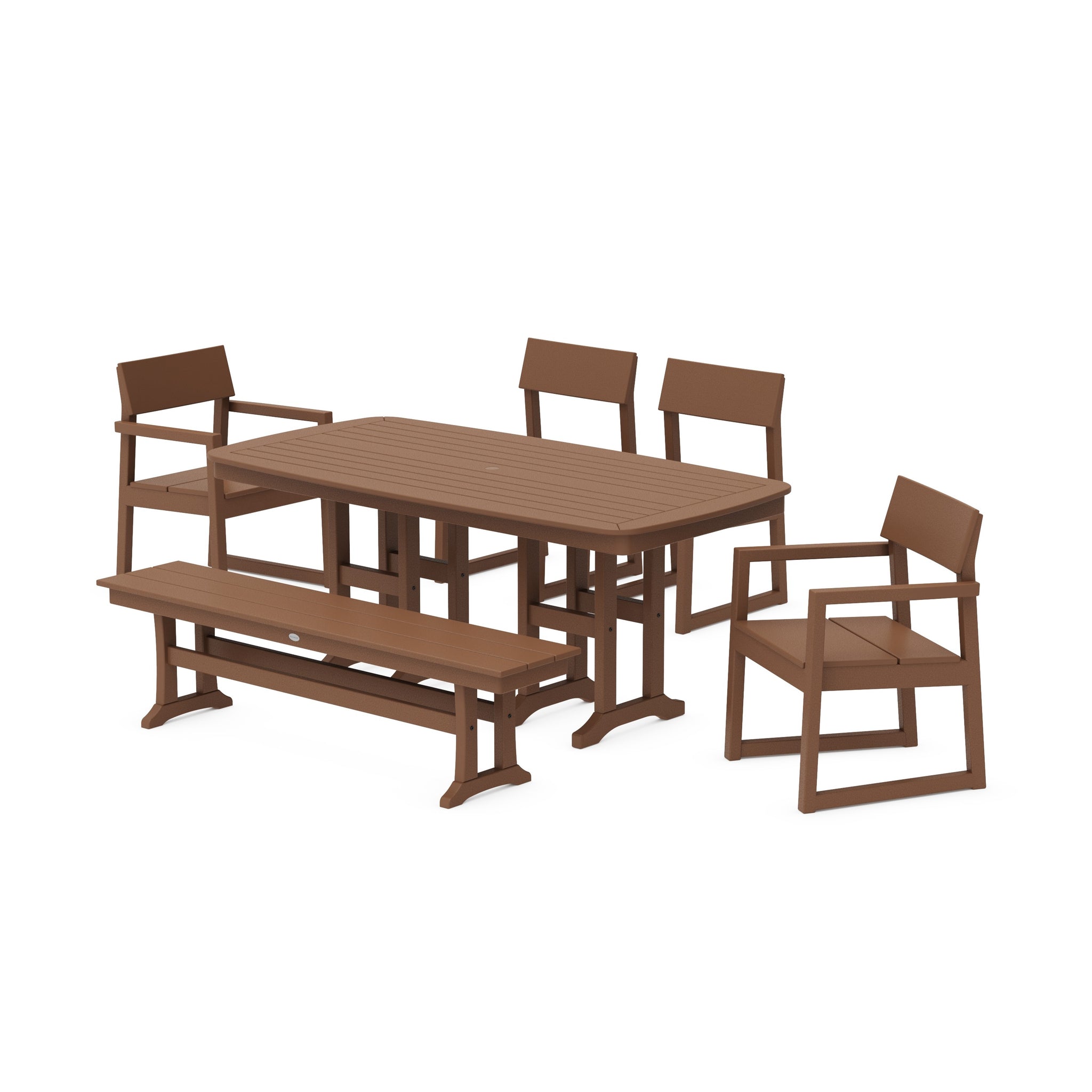 EDGE 6-Piece Dining Set with Bench