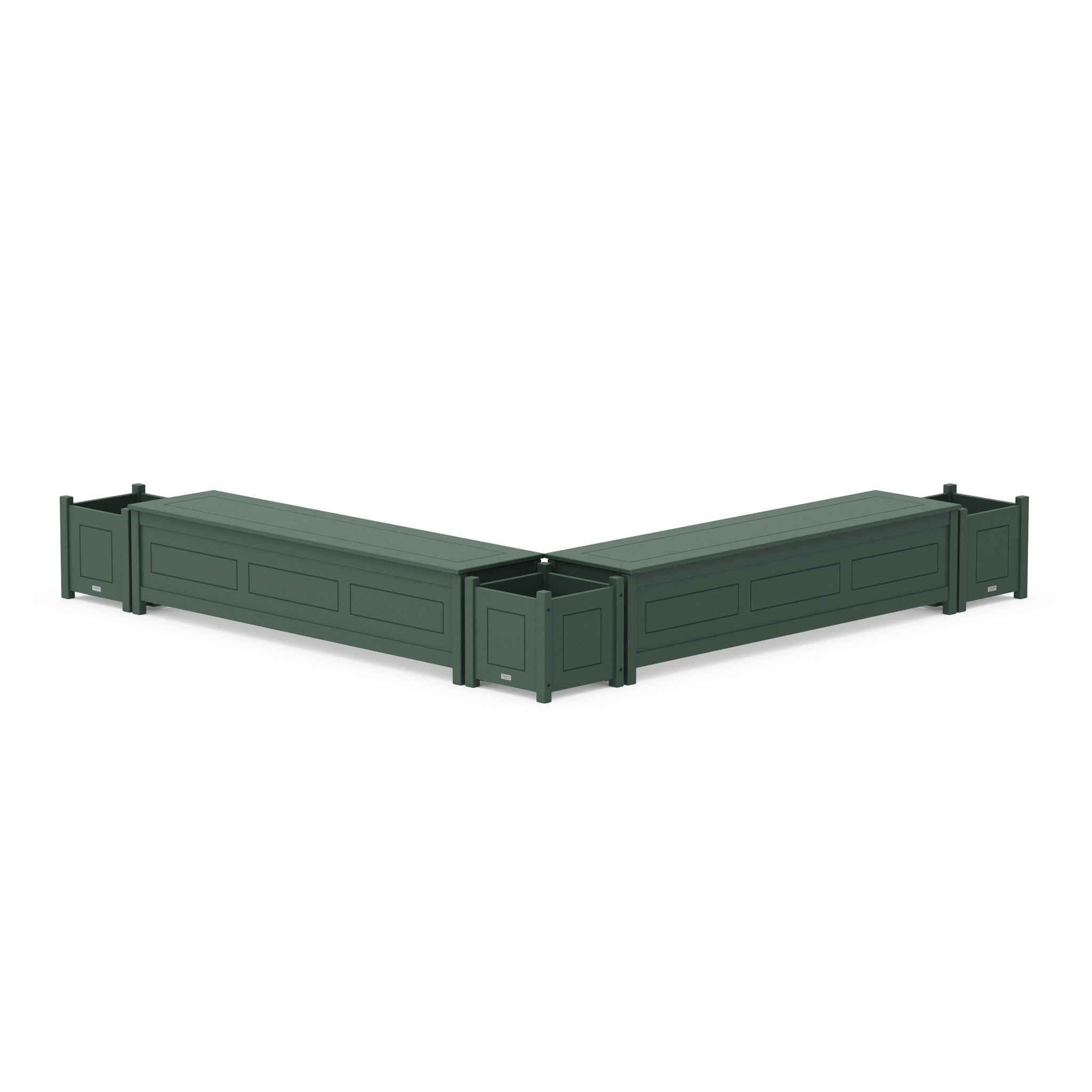 72" Country Living L- Shaped Planter Storage Bench Corner Set