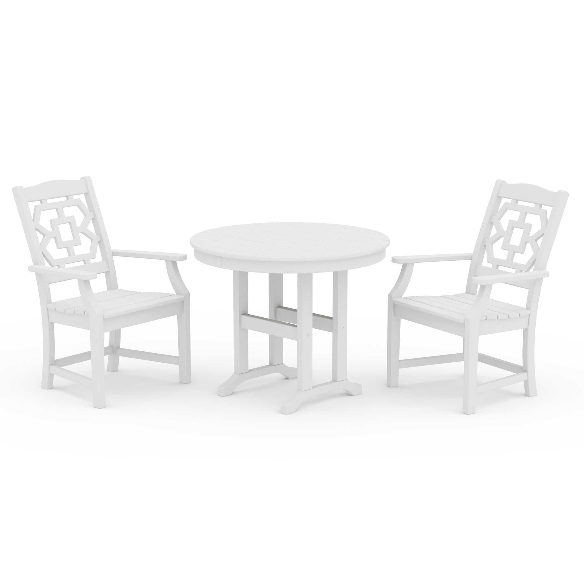 Chinoiserie 3-Piece Farmhouse Dining Set