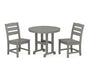Lakeside Side Chair 3-Piece Round Dining Set