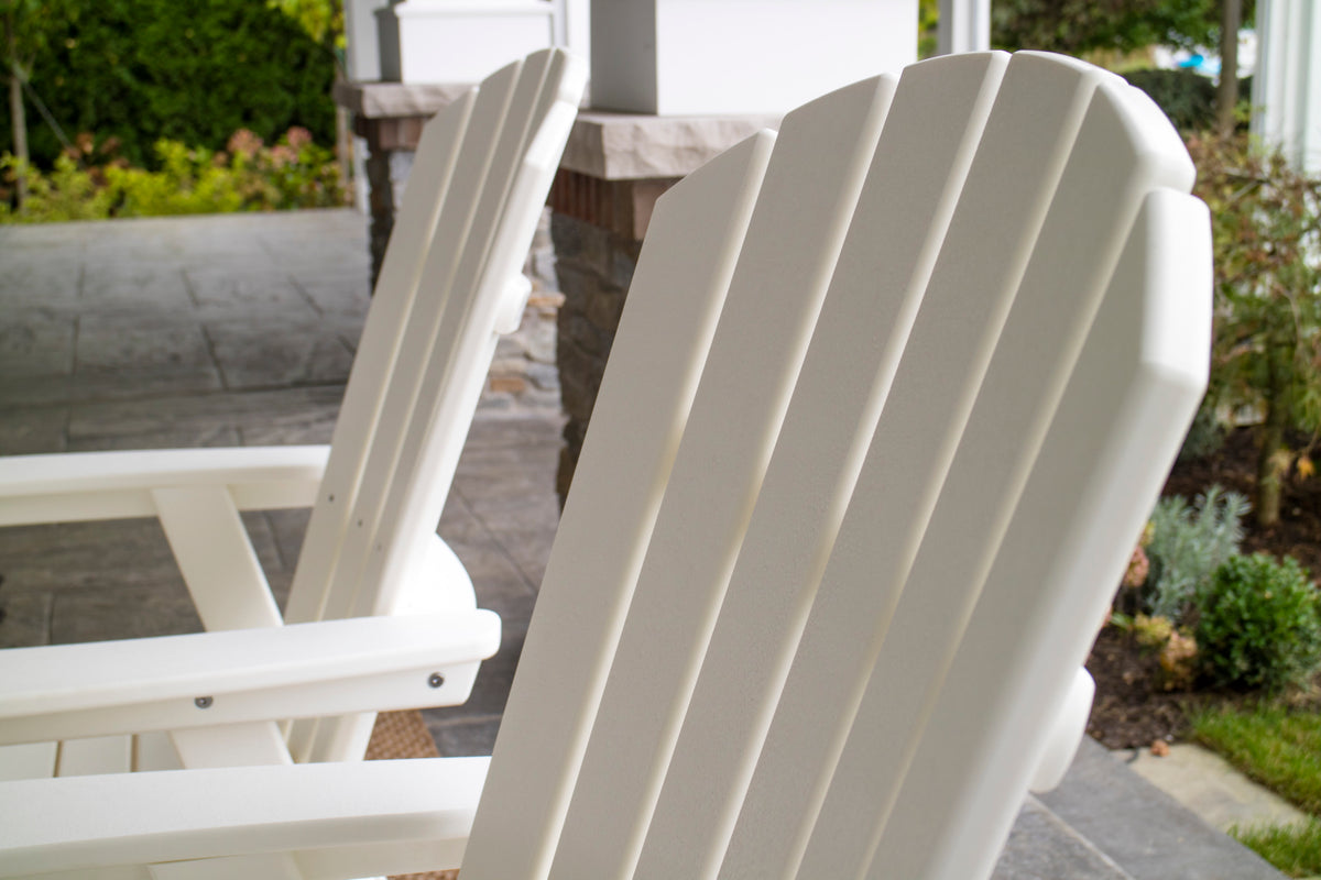 Nautical Curveback Adirondack 7-Piece Dining Set with Trestle Legs