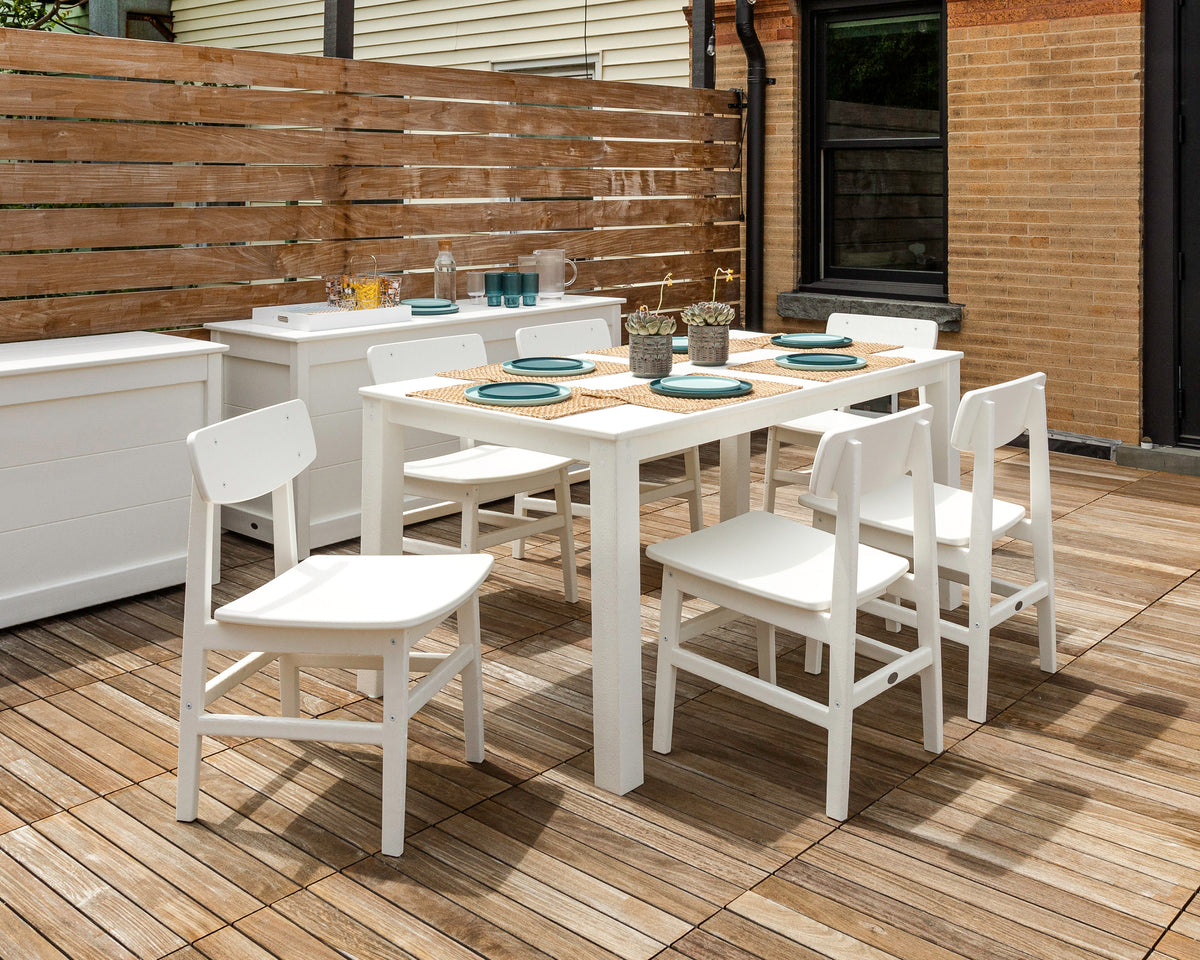 Modern Studio Urban Chair 7-Piece Parsons Table Dining Set