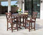 Braxton 5-Piece Nautical Trestle Arm Chair Counter Set