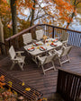 Nautical Folding Highback Chair 7-Piece Dining Set