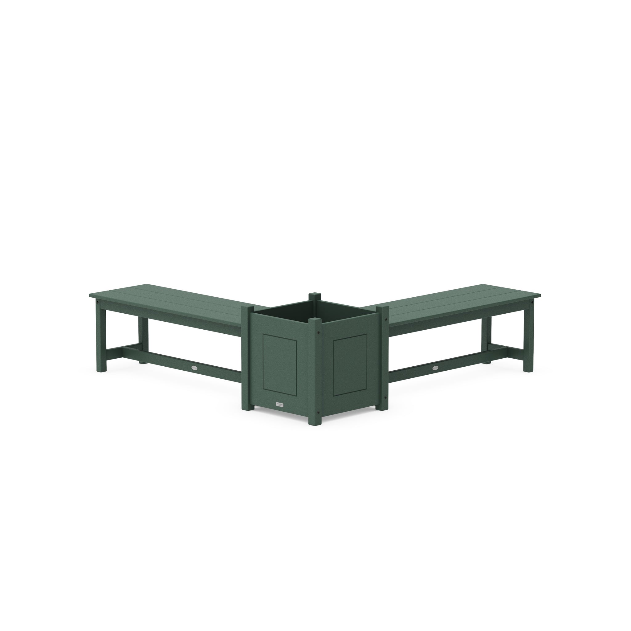 48" Country Living L- Shaped Planter Bench Set- Large