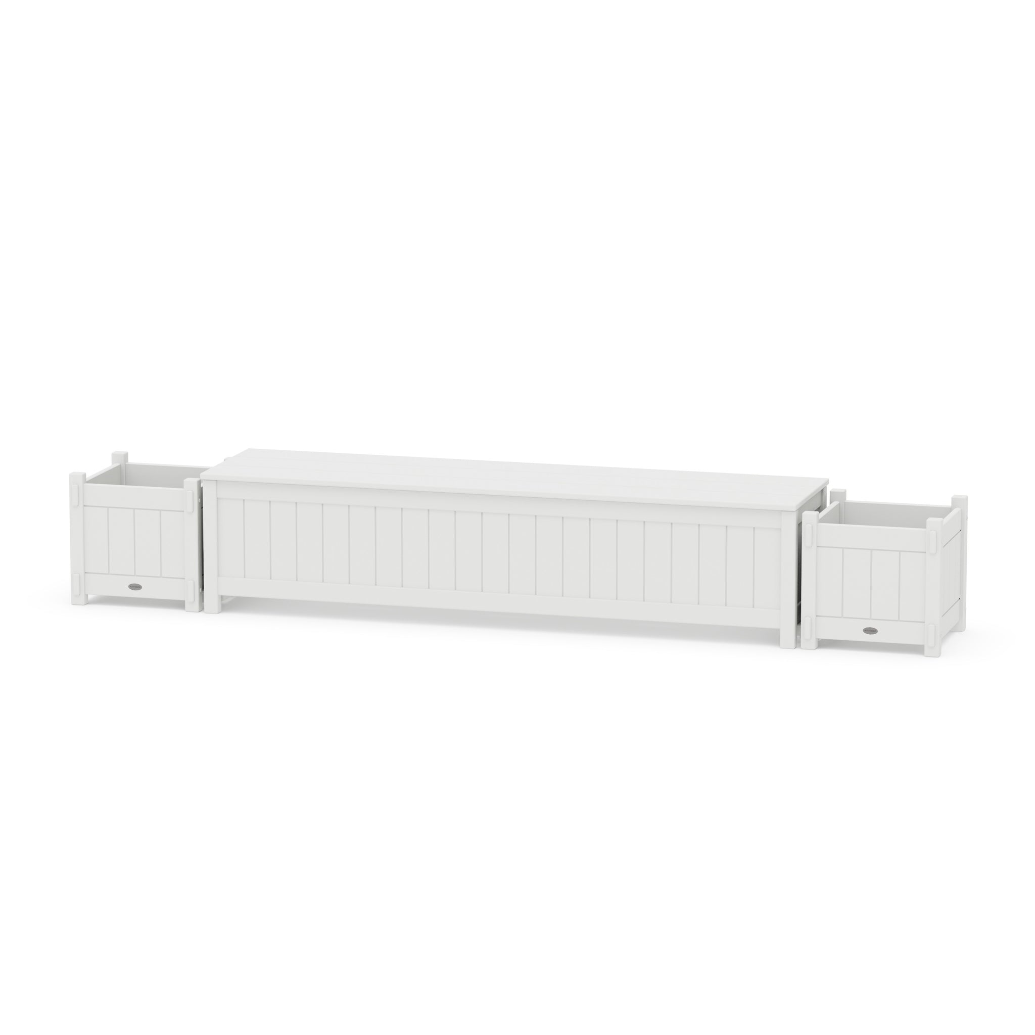 72" Vineyard Straight Planter Storage Bench Set