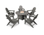 Vineyard Adirondack 6-Piece Chat Set with Fire Pit Table