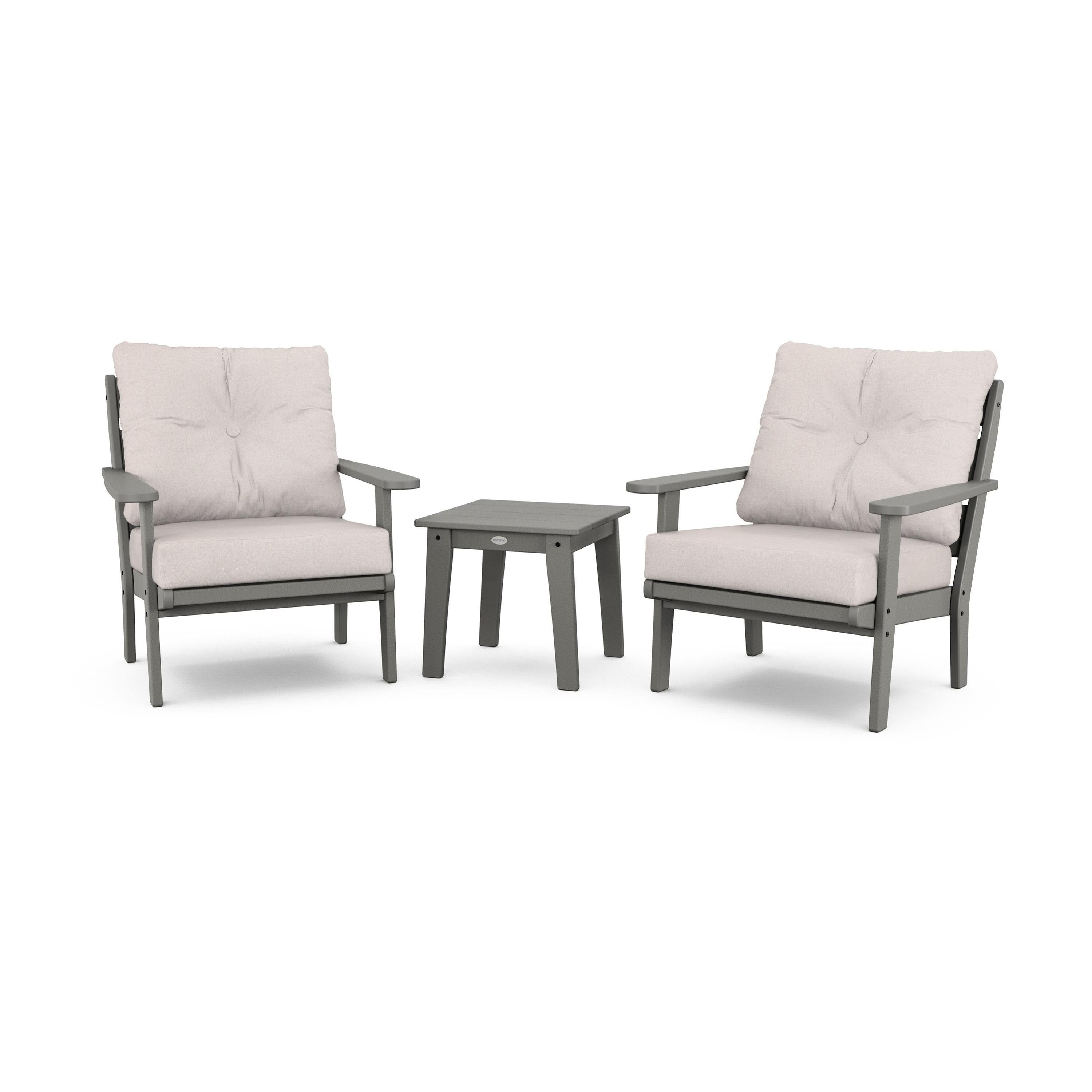POLYWOOD Lakeside deep seating set with two chairs and a table