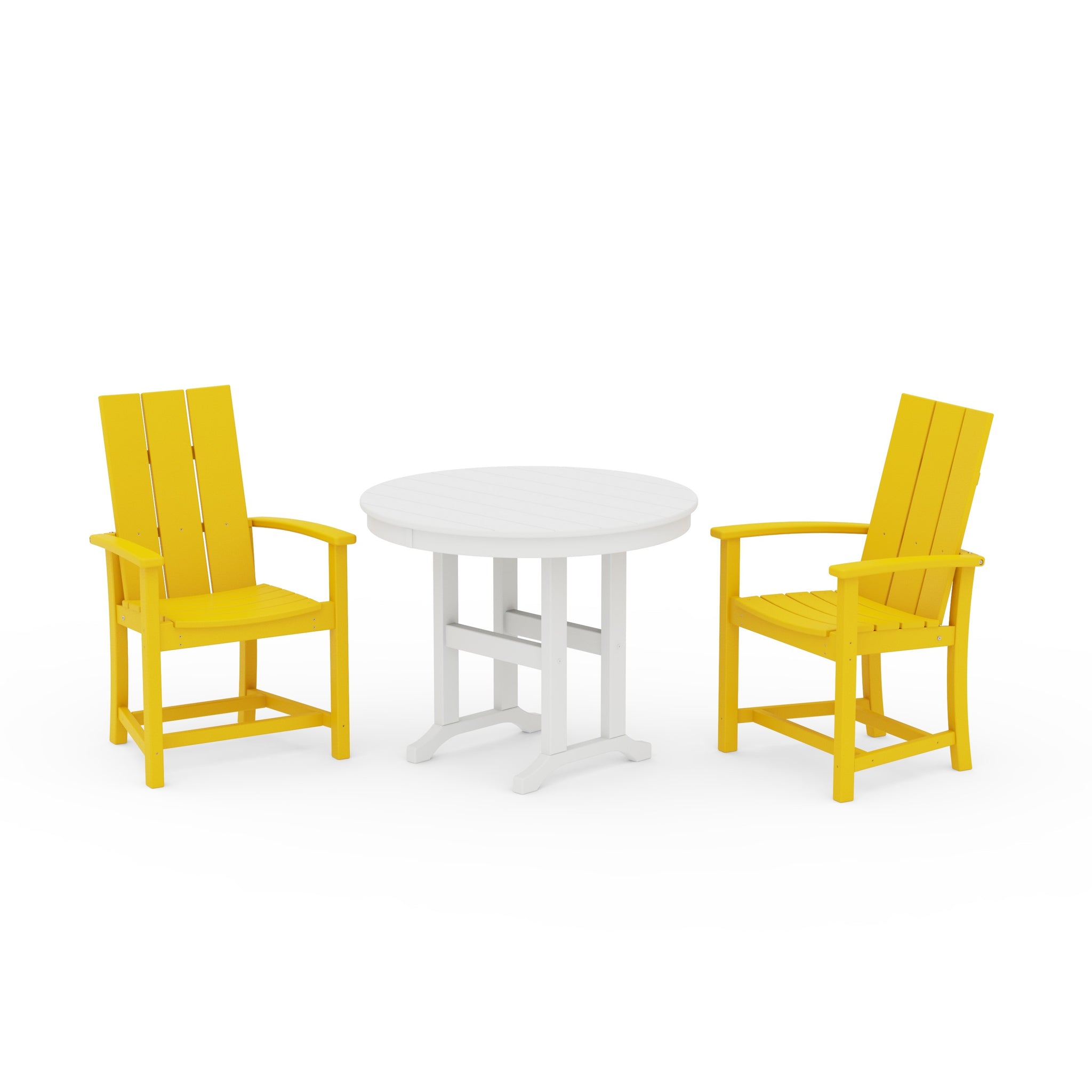 Modern Adirondack 3-Piece Round Farmhouse Dining Set