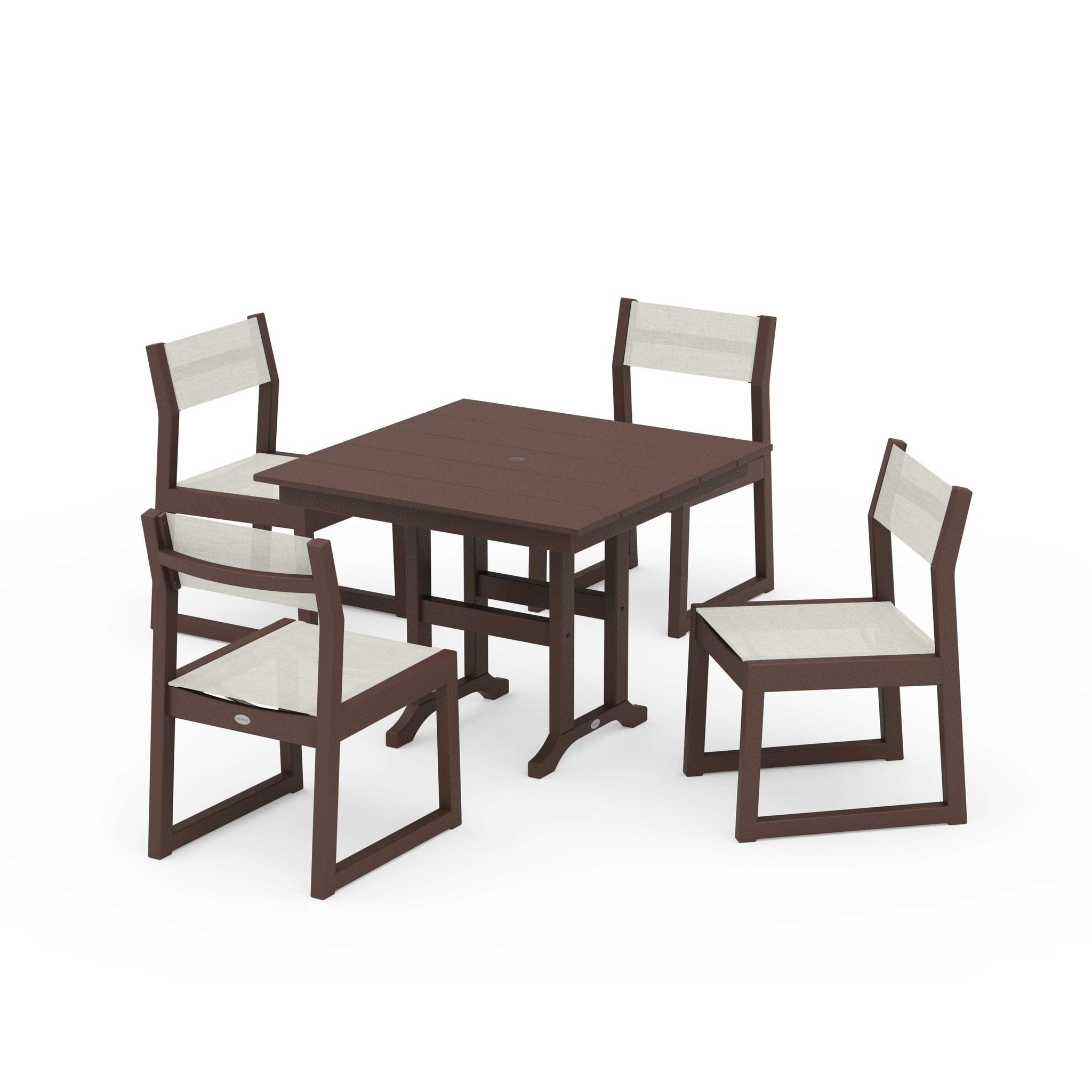 EDGE Sling Side Chair 5-Piece Farmhouse Dining Set