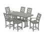 Chinoiserie 7-Piece Counter Set with Trestle Legs