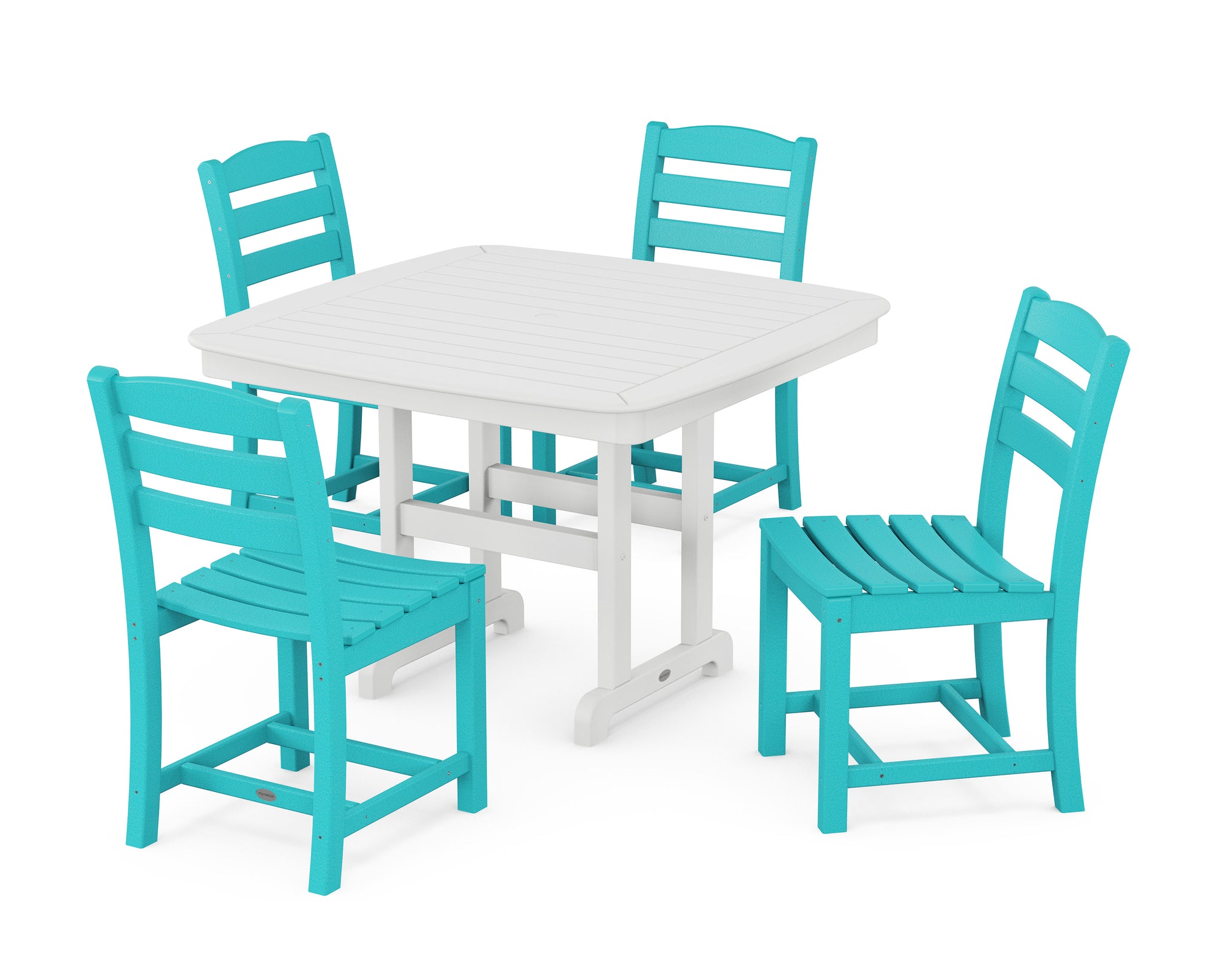 La Casa Café Side Chair 5-Piece Dining Set with Trestle Legs