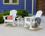 Nautical 3-Piece Adirondack Rocking Chair Set